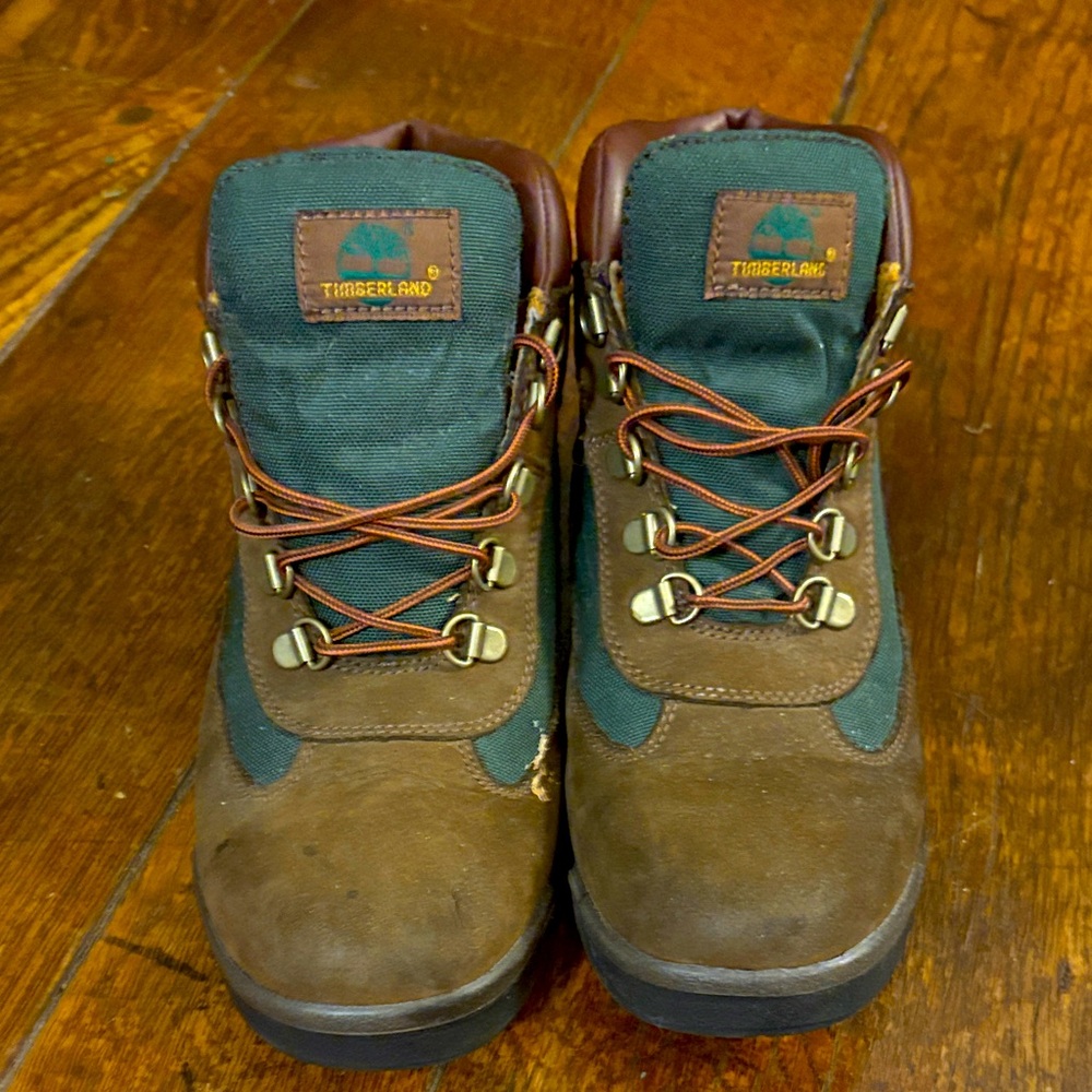 Timberland Men's Brown and Teal Boots